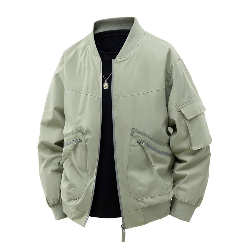 Plush Thickened Jacket for Men Spring and Autumn Loose Trend American Casual Retro Baseball Uniform Jacket for Men