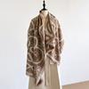 Elegant Star Print Scarf Imitation Cashmere Soft Warm Versatile Shawl Coldproof Windproof Blanket Scarf For Autumn Winter
