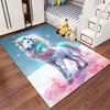 Enchanted Unicorn with Rainbow Mane Rug Non-slip rug suitable for living room and bedroom sofas.