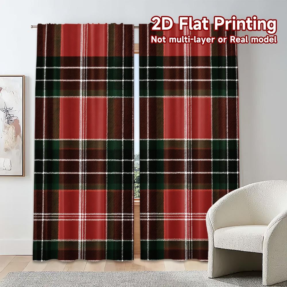 Set Of 2 Contemporary Flat Printing Jit Curtains Without Rod Festive Cardinal Popular Yarn All Seasons Curtain Made Polyester