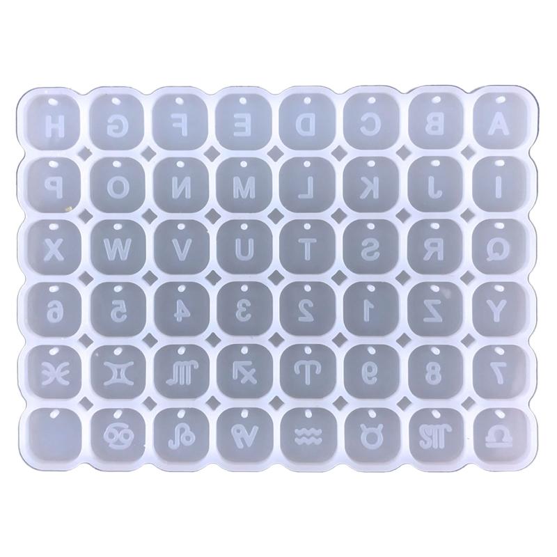 Love Earrings Epoxy Mold DIY Numbers Letters Love Earrings Pendant for Butterfly Constellation Bracelet Silicone Mold