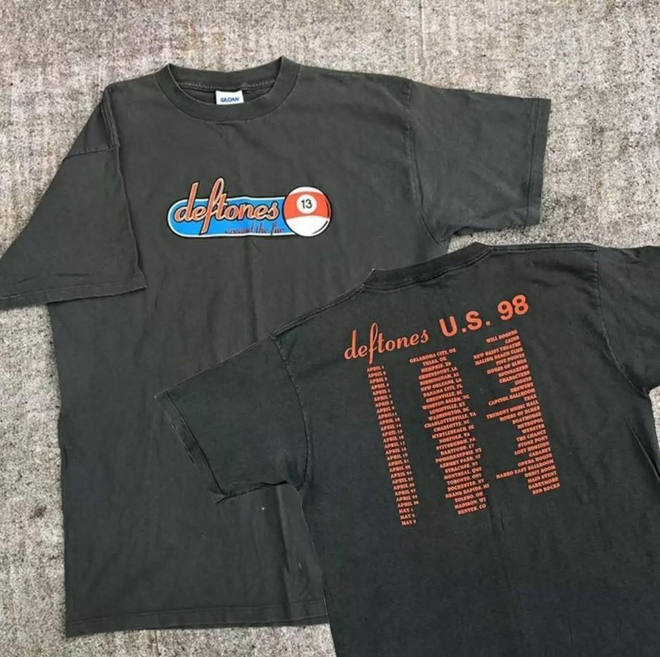 

Deftones U.S 1998 Tour Cotton Black Unisex Tshirt Tops tee T-shirt S-5XL 22D236 2XL