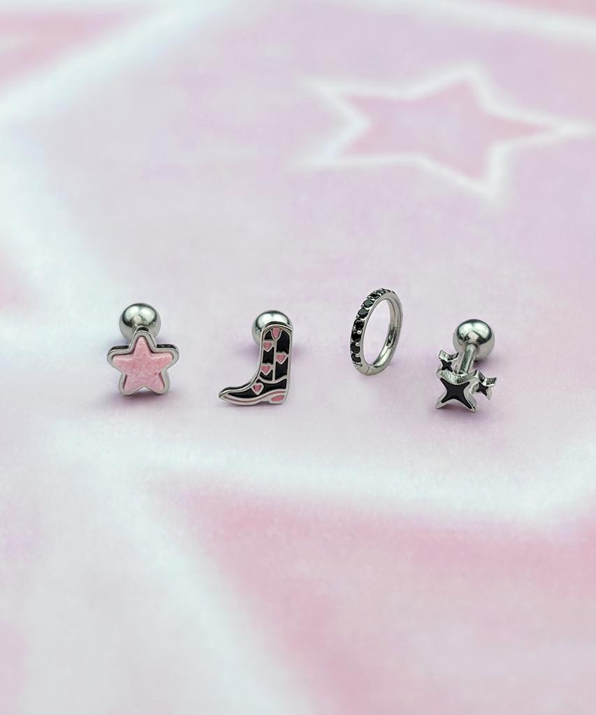 Vvv [Set] Funky Boots Star Piercing