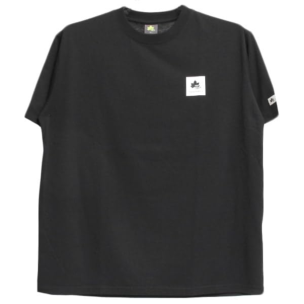 One Colors LOGOS PARK Men's Short Sleeve T-Shirt with Box Logo Print, Crew Neck, Size 2L, Black (49)
