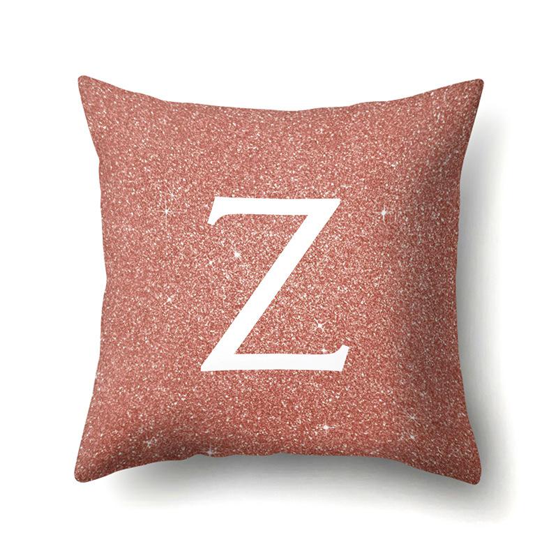 

Полиэстеровая наволочка Украшение для автомобиля Дом 26 английских букв с принтом Поясничная подушка Наволочка для диванной подушки No pillow core