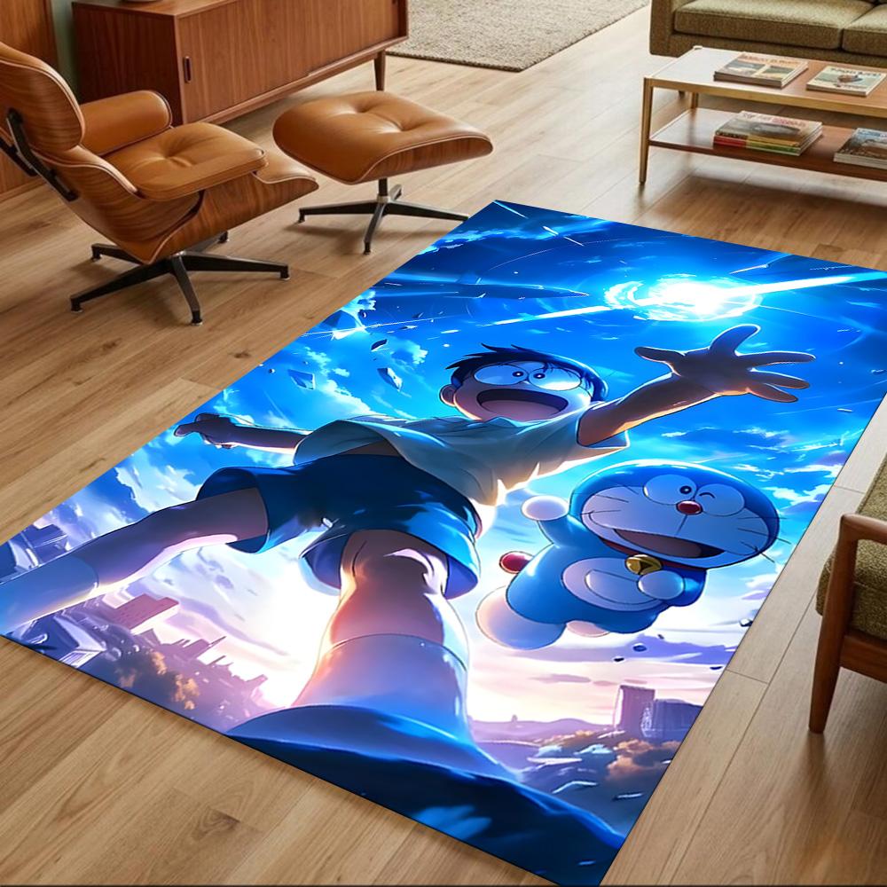 Doraemon Adventure Team Journey Non-Slip Home Carpet Design for Office Decor Living Room Gift