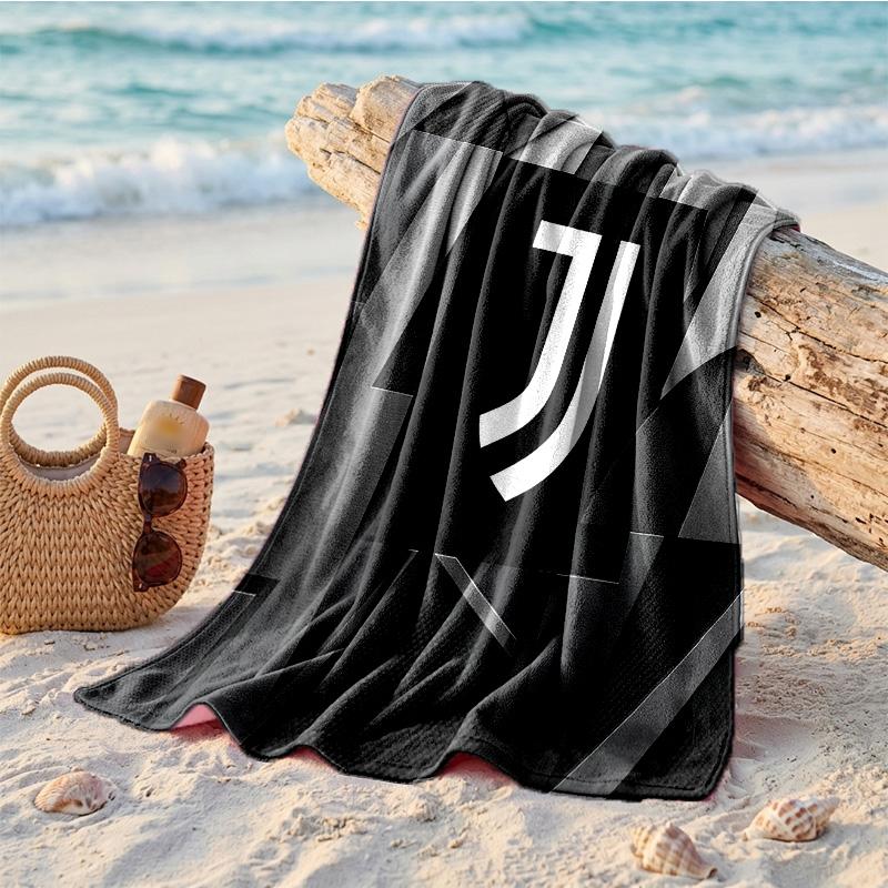 Asciugamano da Spiaggia in Microfibra con Stampa Juventus FC Asciugatura Rapida Assorbente Grande Asciugamano per Spiaggia Nuoto Viaggio