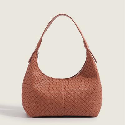 This Year's Super Hot European and American Retro PU Woven Bag Niche Design Fashion Trend Texture Underarm Bag Casual Shoulder Bag
