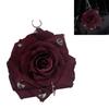 Decorative Studded Keychain Rose Flower Pattern Metallic Accent Compact Lightweight Design For Keys Wallets Gift
