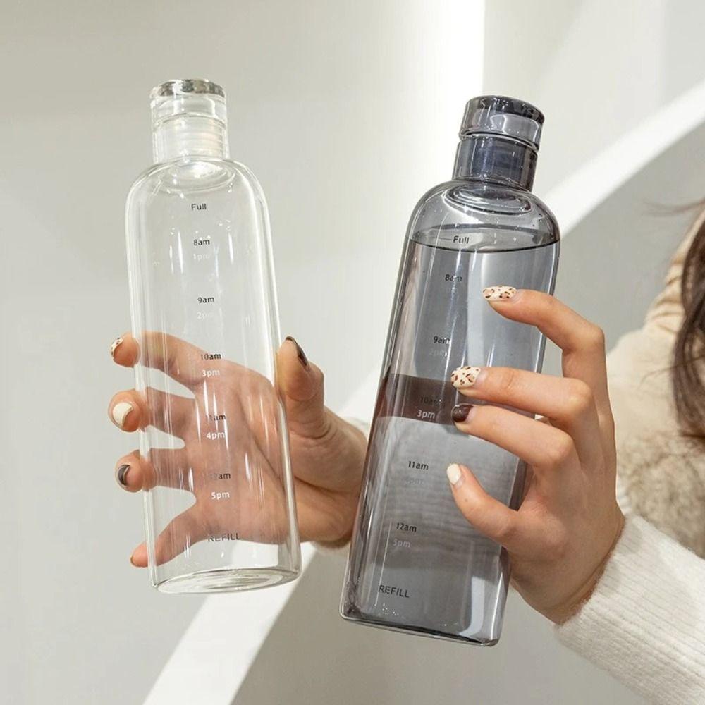 Leakproof Time Scale Drinking Cup 500/750ml Water Mug Portable Water Bottle