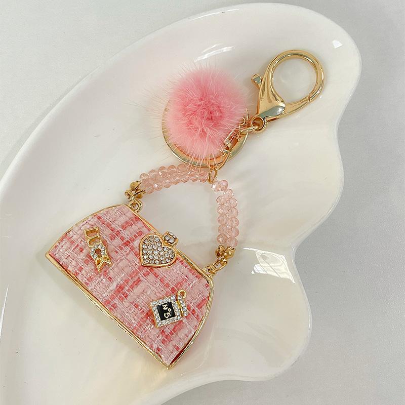 Chaveiro de Metal para Bolsa de Luxo Formato de Bolsa de Couro Feminino Charme de Alta Qualidade Decoração Suporta um Selo Bolsa de Couro Leopardo