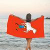 1pc Pippi Longstocking2 Beach Towel, Beach and Seaside Swimming Pool Equipment, Fashion Pattern, Rectangular, Travel Essentials