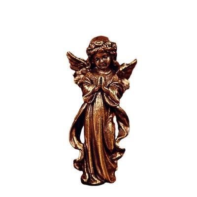 Retro měděná socha modlícího se anděla Malé ozdoby Mosazné figurky andělů Dekorace na plochu Dekorace do domácnosti Příslušenství pro pokoj