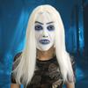 Halloween Horror Grimace Ghost Masque Scary Full Head Latex Zombie Masque with Hair Creepy Halloween Party Cosplay Costume