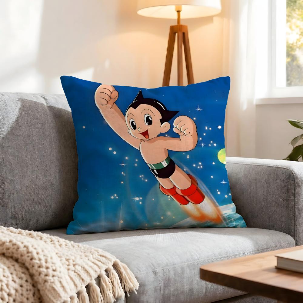 Anime Astro Boy Cushion Cover 1Pcs Decorative Covers Soft Cushion Case For Sofa Couch Decor 40X40 45X45 Pillowcases