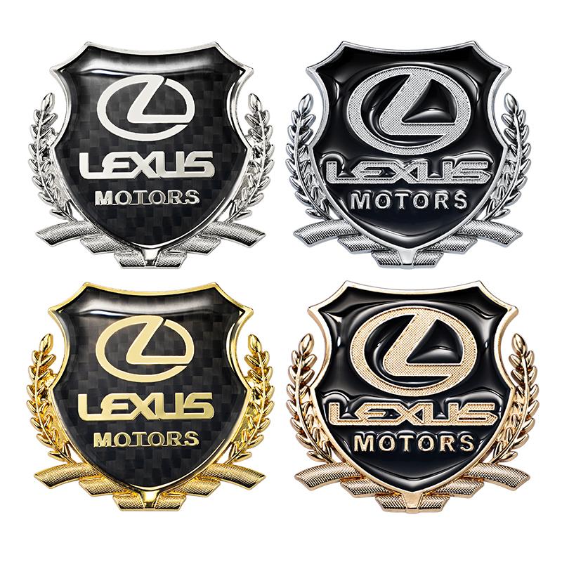QDDY3 2Pcs 3D Metal Emblem Sticker Car Badge Decoration Decals For Lexus FSPORT LBX NX RX 350h 450h ES UX 300e GS GX IS LS LX CT LC