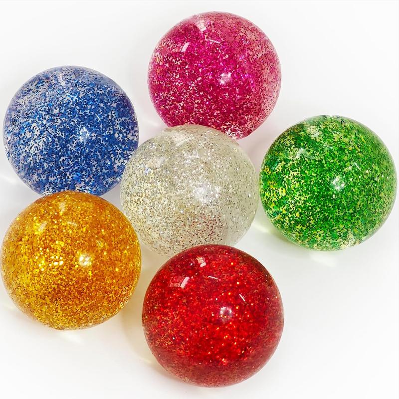 1 stk Glitter Store Gummiballonger 55MM Rebound Ball Festpremierer Julestrømpefyll Gaver Til Barn Gutter Jenter