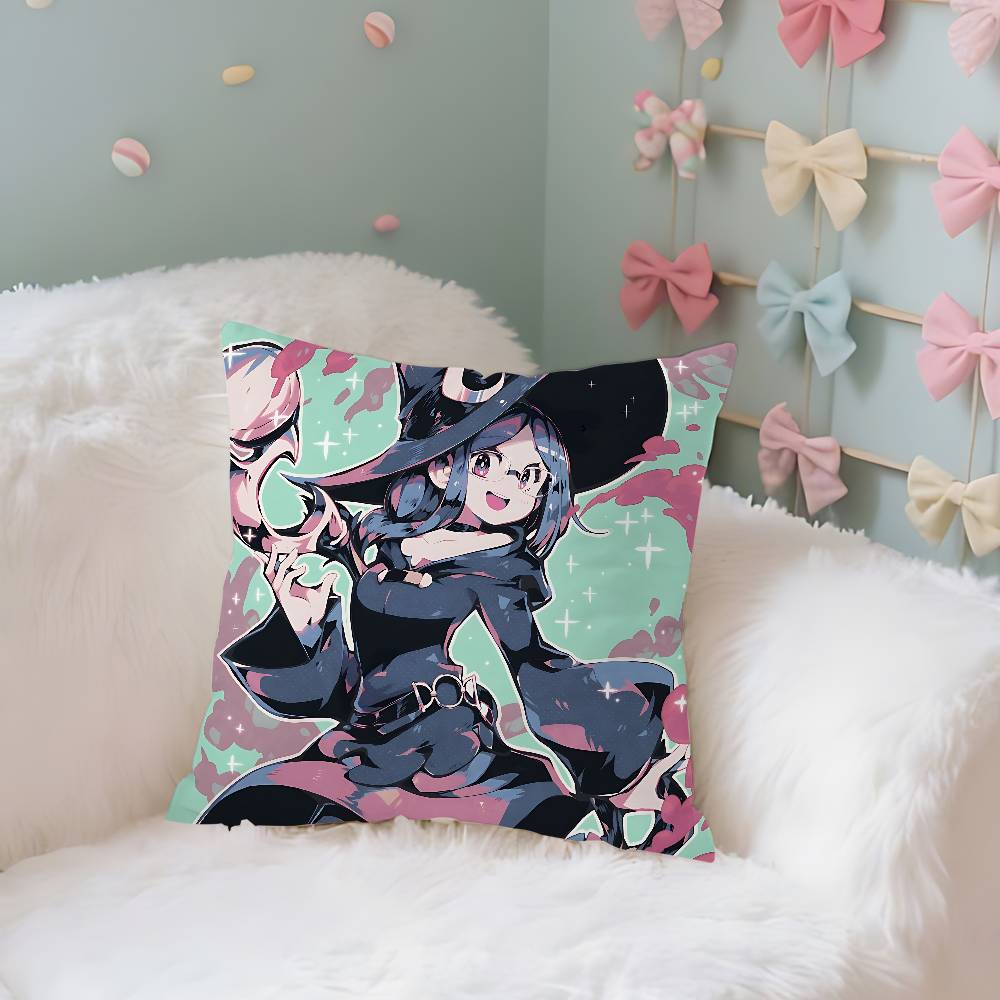Little Witch Academia Kuddfodral Kudde Nordic Vintage Stil Kuddfodral Hem Vardagsrum Soffa Soffa Sittplats