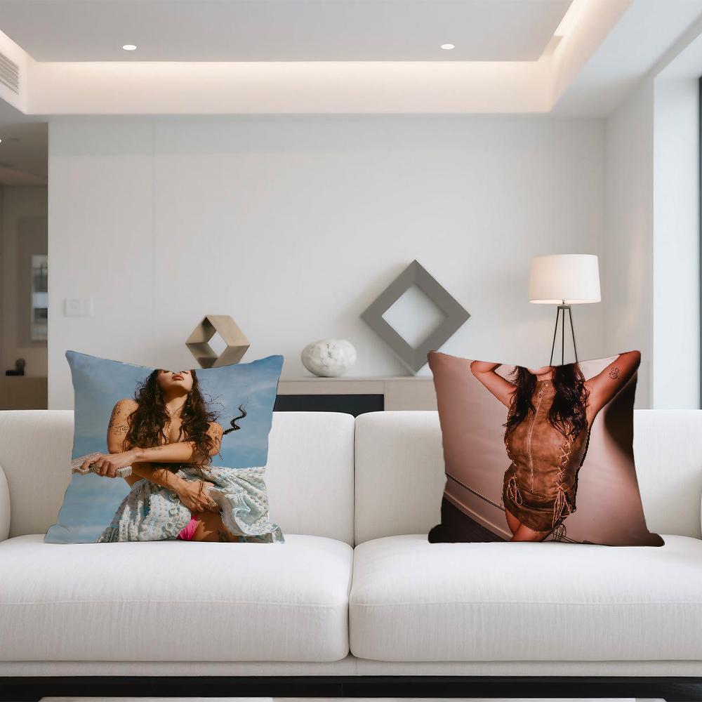 Singer R-Rebecca Black Salvation Cushion Cover For Sofa Car Office Cafe Soft And Comfortable Double-Sided Printing Pillow Cover