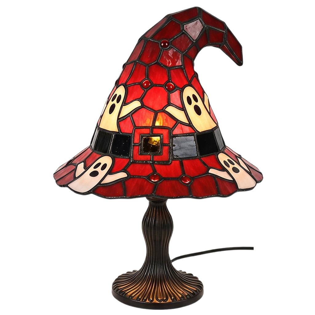 Witch Hat Lamp Wear Resist Gothic Wizard Hats Night Light Halloween Tabletop Lamps for Bedroom Mantel Bookshelf Entryway