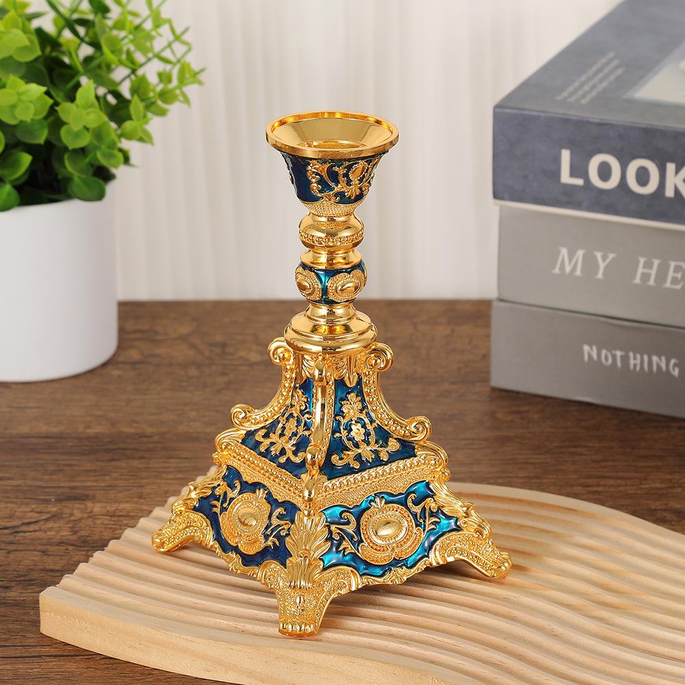 New European Palace Single Candlestick for Weddings, Romantic Dinners, Home Decor - Luxurious Exquisite Design