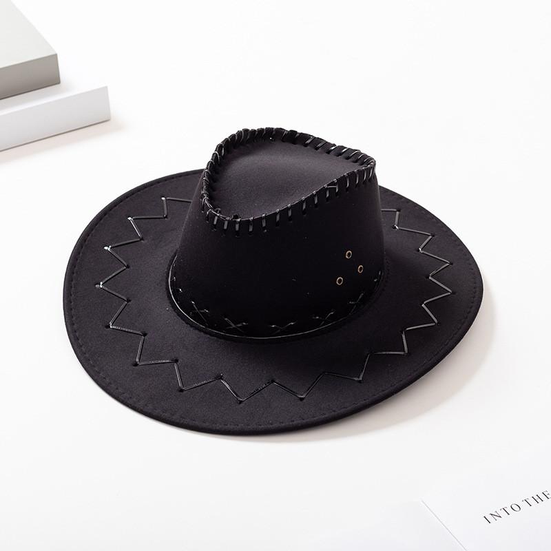 Western Cowboy Hat For Adults And Kids Sun Protection Stylish Summer Fashion Made Of Faux Leather