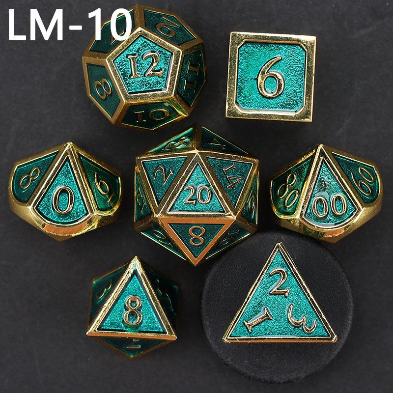 7 Pieces Metal Dices Set DND Polyhedral Solid D&D Dice Set, Used for Role-Playing Games Dungeon and Dragon Dice Games