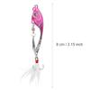 Zinc Alloy Rotating Feather Hook Sequin Lifelike Artificial Bait Fishing Lure Swimbait Accessory