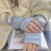Soft Stretch Fingerless Knitted Gloves Faux Cashmere Arm Warmers Cute Wrist Warmers Outdoor Wear
