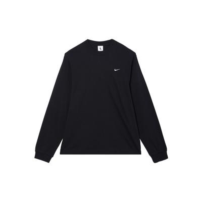 Solo Swoosh Solid Crew Neck Pullover Sweatshirt Men Tops Black DX0885-010