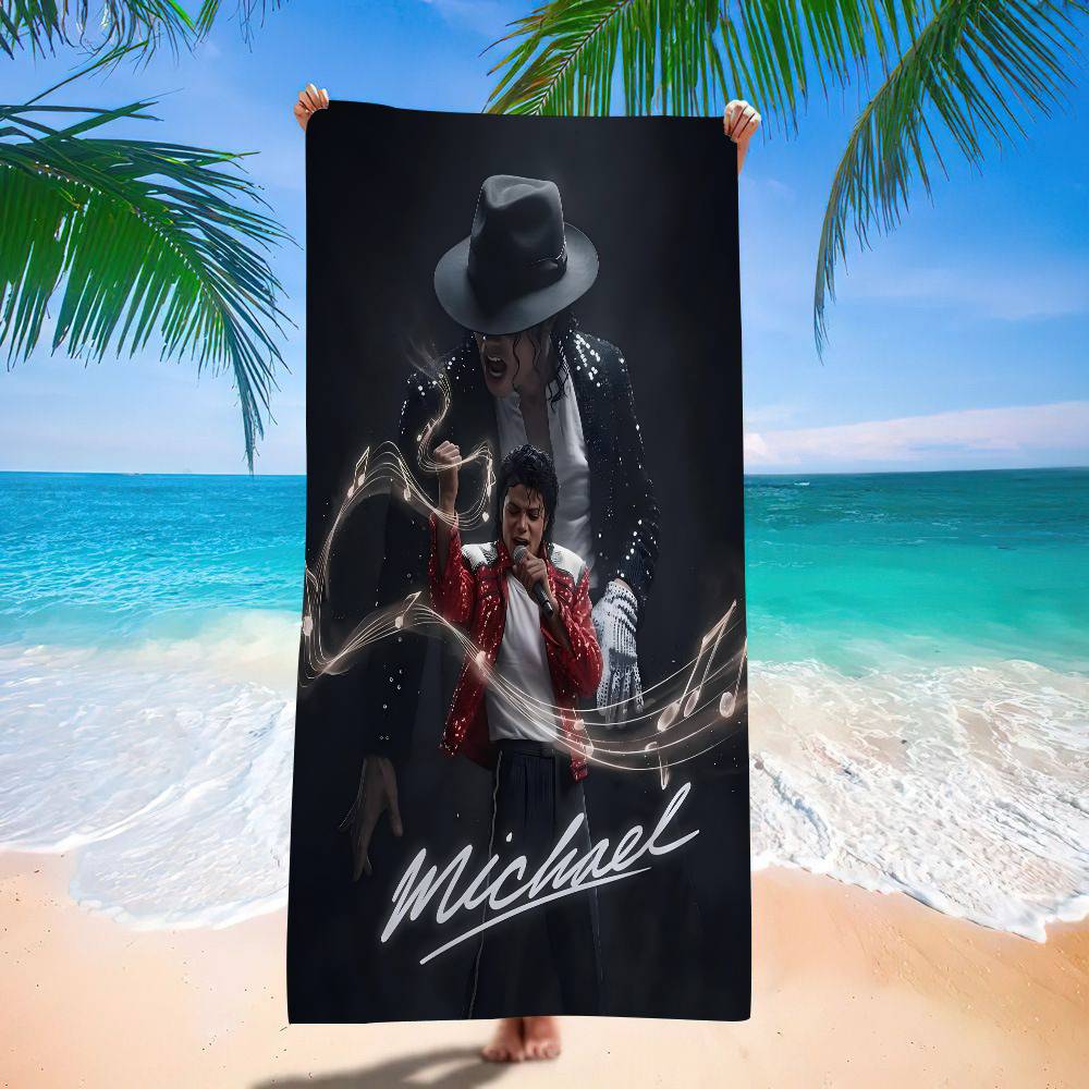 Zanger M-Michael J-Jackson Beach Towel Colorful Bath Towels For Girl Microfiber Quick Dry Custom Sand Free Beach Yoga Spa Gym