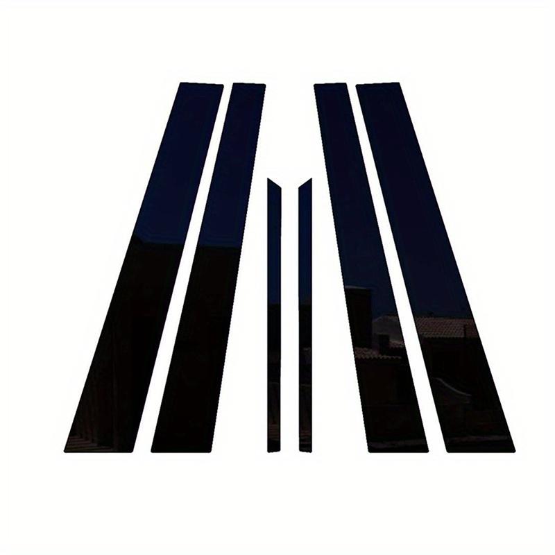 6Pcs Window Door Trims Cover Car BC Pillar Posts Stickers Glossy Black Exterior Parts For Honda Accord CM4/5/6/7/8 2003-2007