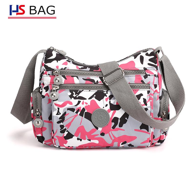 Women's Water-Repellent Nylon Crossbody Bag - Large Capacity Casual Outdoor Shoulder Backpack