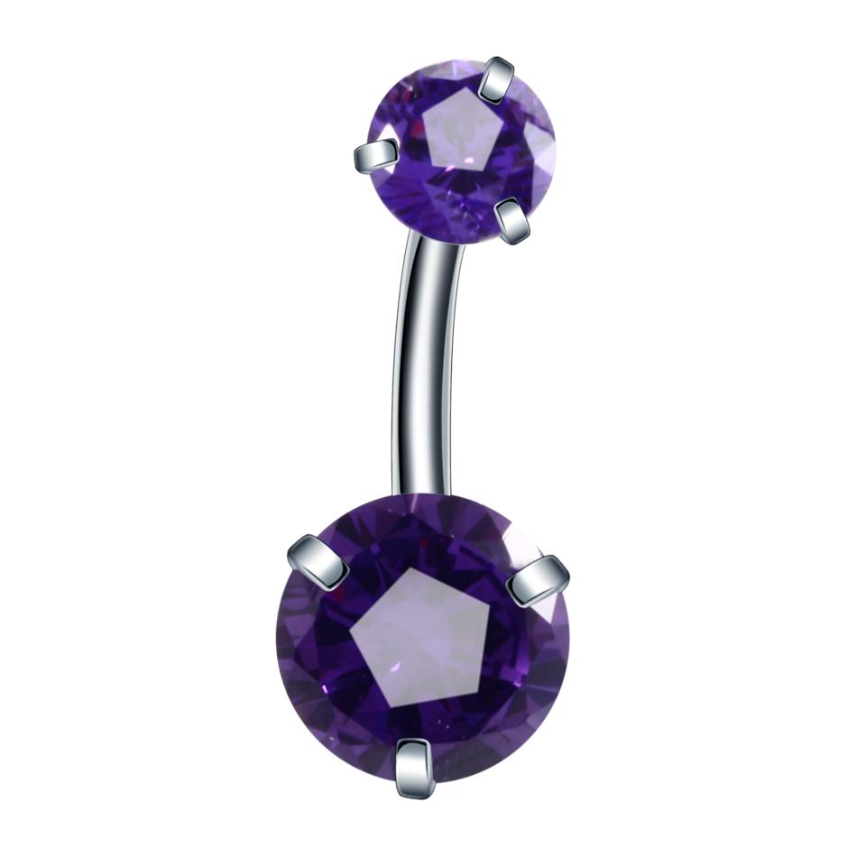 1PC Surgical Steel Crystal Belly Button Piercings 14G Heart Belly Piercing CZ Navel Ring Nombril Belly Rings Sexy Women Jewelry
