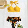 Plus size floral slimming swimsuit set XXXL style and comfort. Plus size floral slimming two-piece swimsuit XXXL for the beach.