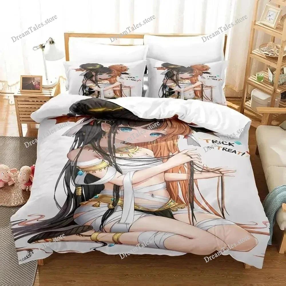 Mummy Girls Anime Bedding Set Duvet Cover Bed Set Quilt Cover Pillowcase Comforter king Queen Size Boys Adult Bedding Set741