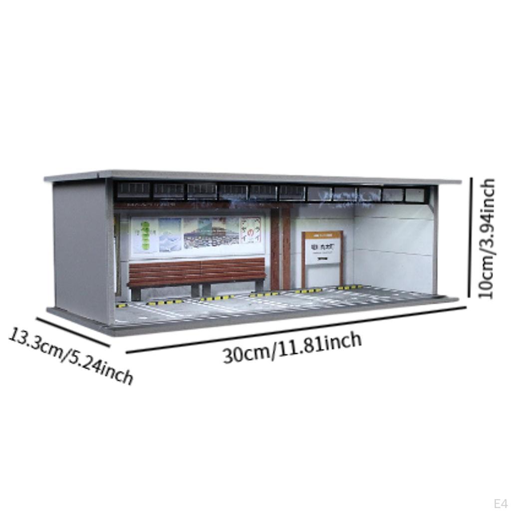 1/64 Diorama Auto Vitrine Mini Modell Lagerung Box Acryl Schaufenster Organizer mit Licht