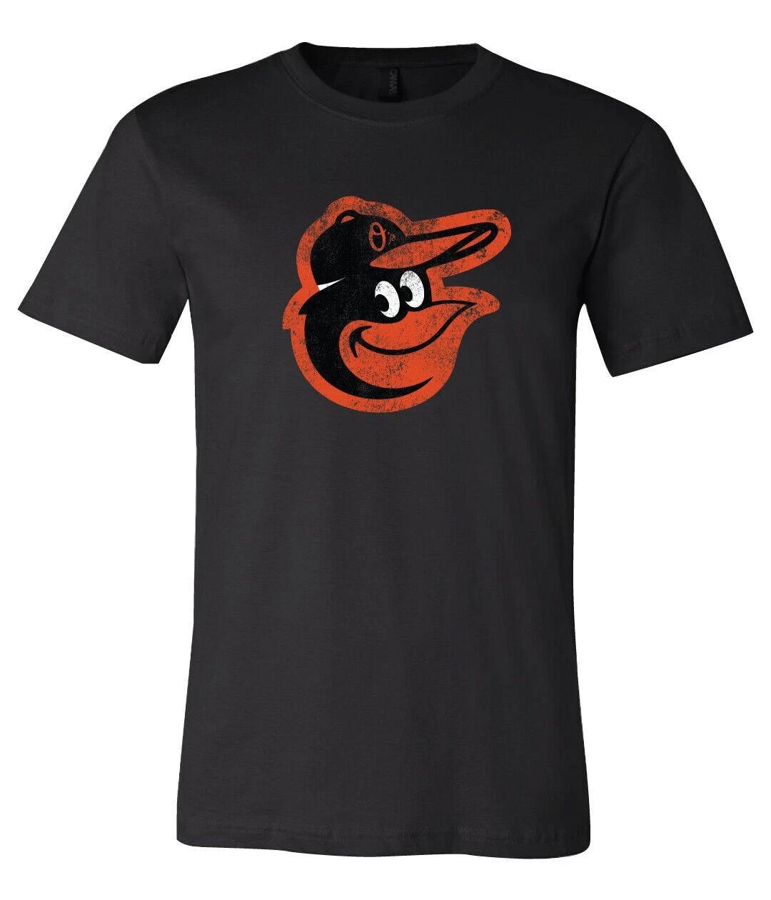 Baltimore Orioles Mascot Distressed Vintage logo T-Shirt Youth M -Adult 6XL!! XL