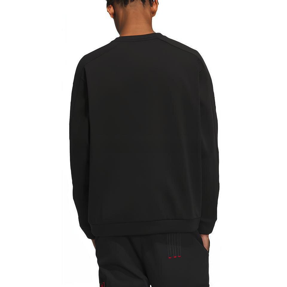 Adidas Wuji Warm Knitted Sports Casual Crew Neck Long Sleeve Sweatshirt Men Tops Black IP5002
