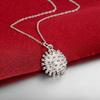 Korean fashion Fireworks Pendant necklace earring 925 Sterling Silver Jewelry set for women streetwear Party wedding Gifts