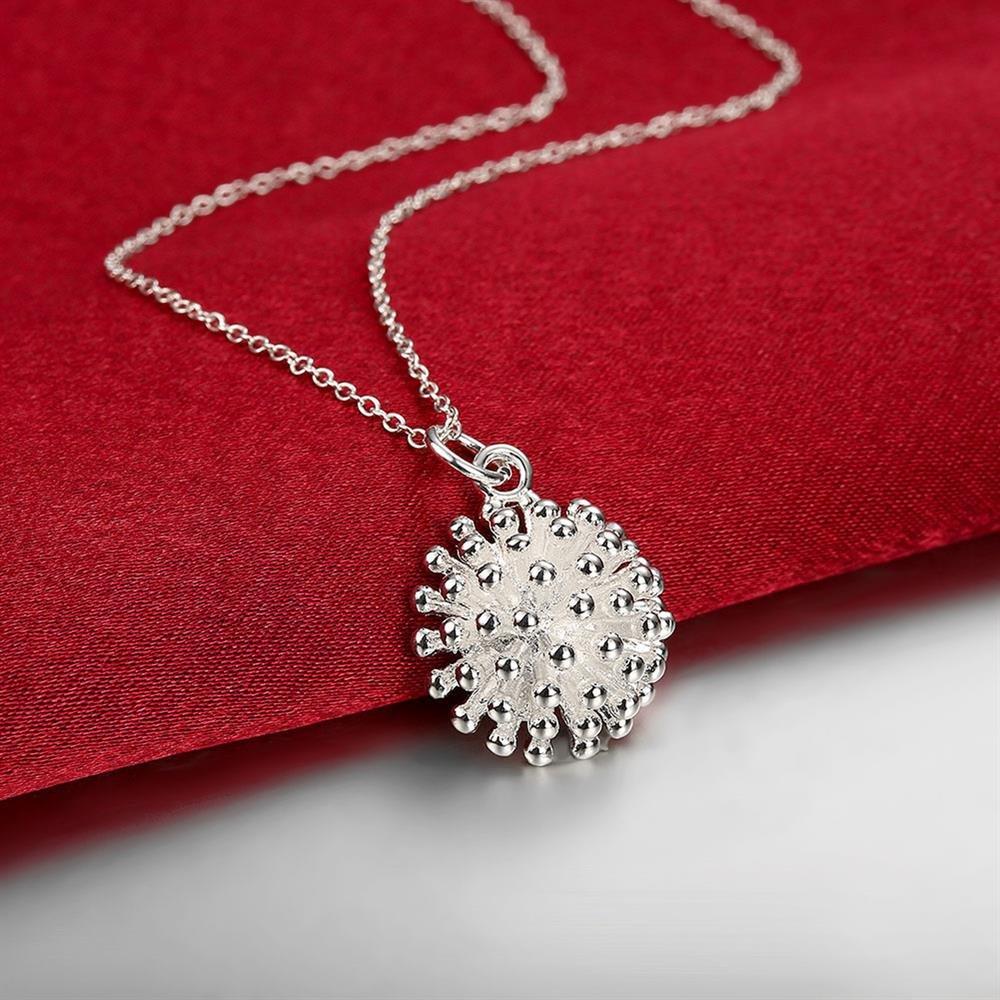 Korean fashion Fireworks Pendant necklace earring 925 Sterling Silver Jewelry set for women streetwear Party wedding Gifts