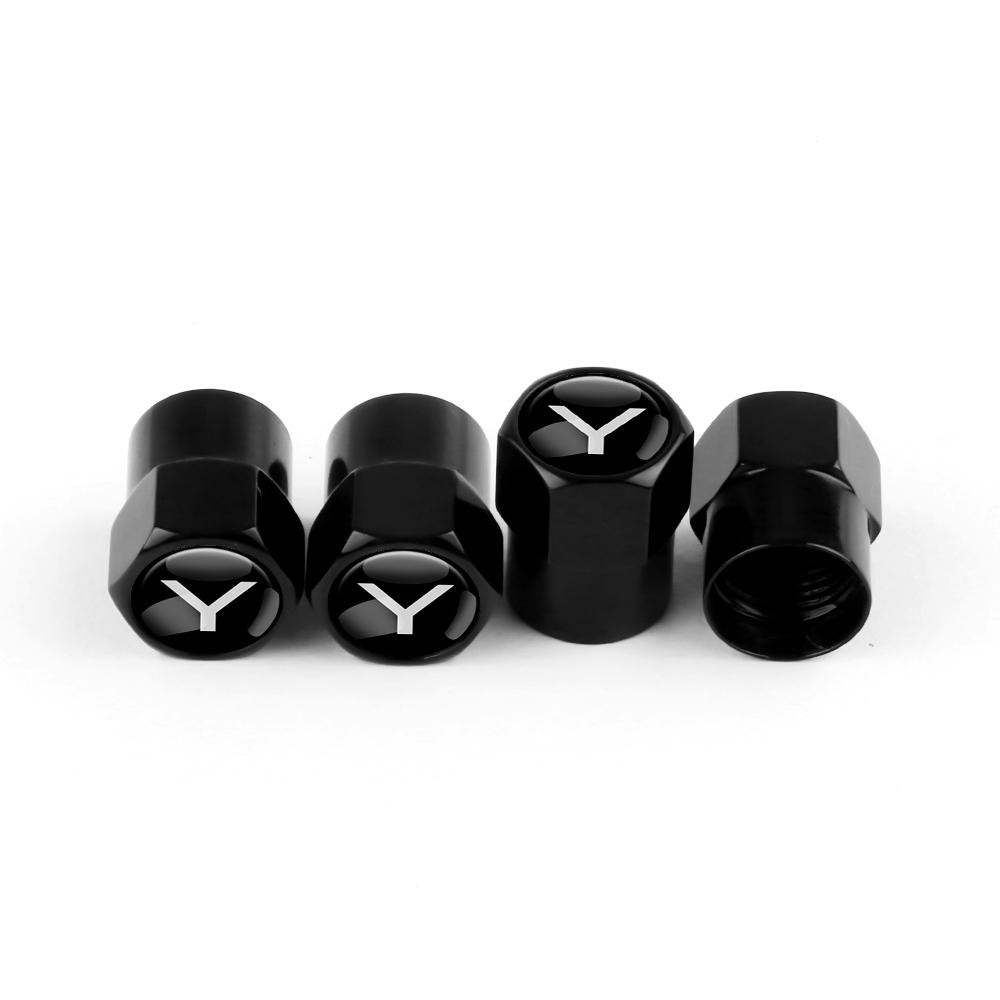 AAAIM1 4Pcs 3D Metal Alloy Car Wheel Tire Valve Stem Caps Cover Waterproof Decoration For Tesla Model 3 X S Y 2017-2023 Car Accessories