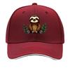 Adjustable Vintage Baseball Cap with Cute Slothin Bear Cartoon Print  Breathable Textile Fabric H Sandwich Baseball Cap