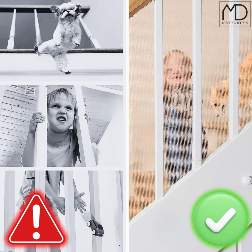 Protective Mesh For Railings Without Drilling, Stairs, Balcony For Pets, 300Cm