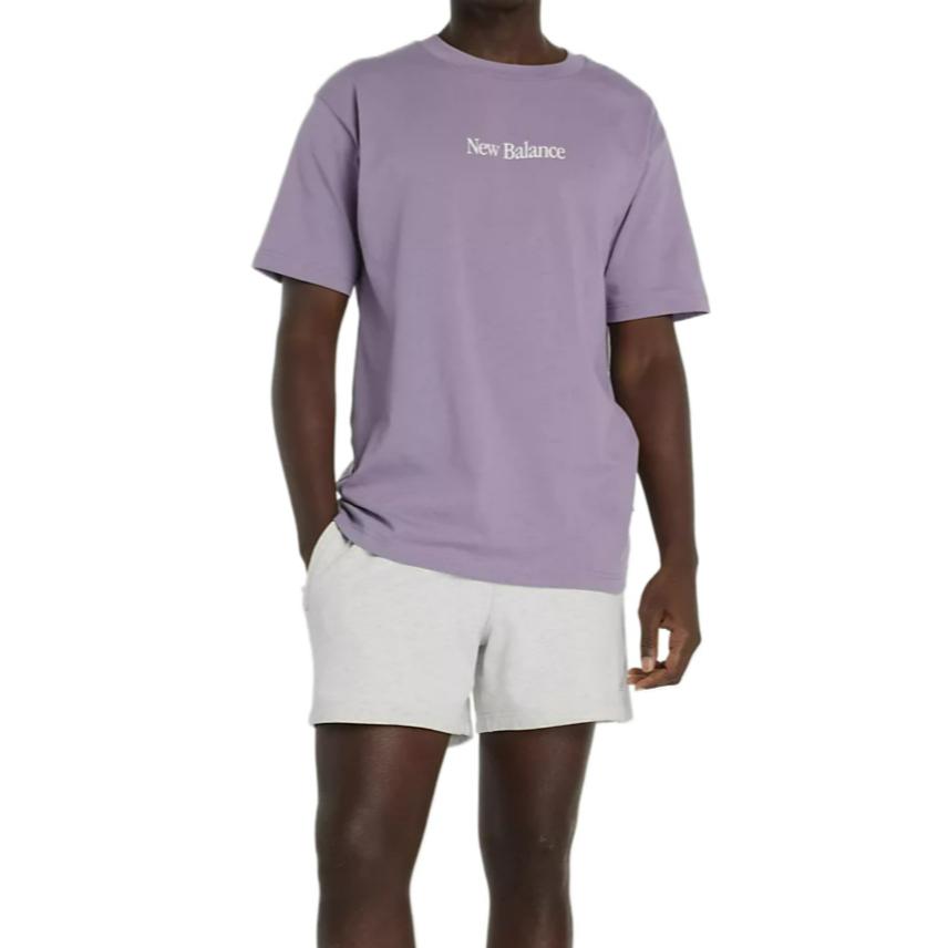 

New Balance T Shirts Men s Preserved Violet Crew Neck Moderate Straight Fit MT6161TQAA5 XL