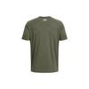 Under Armour Loose Fit Round Neck Solid Color Camouflage Letter Short Sleeve T-Shirt Men Tops Green 1376830-390