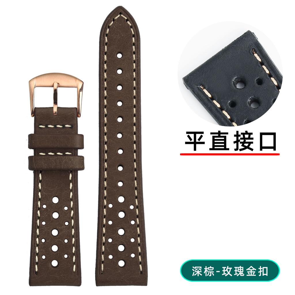 Handmade PUEBLO Italian Cowhide strap 18 19 20 21 22MM for Omega Longines Rolex Soft Retro breathable Genuine leather Watch band