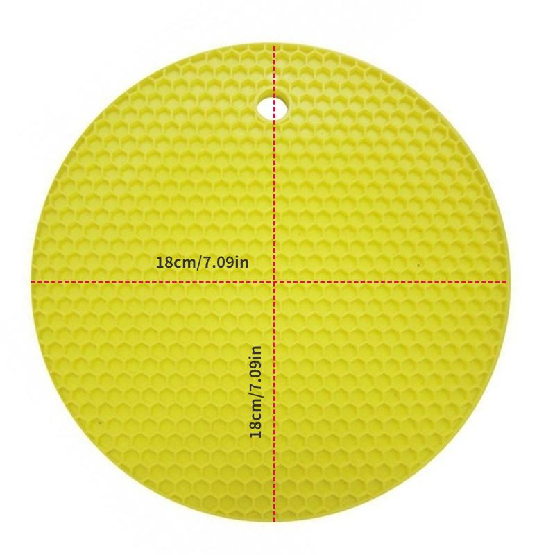 5 pièces Tapis d'isolation en silicone Support de casserole nid d'abeille Antidérapant Résistant à la chaleur Sous-verre de table.