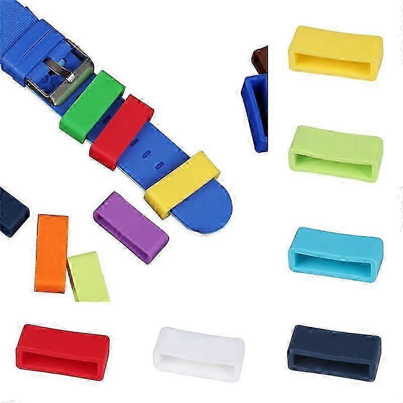 Confezione da 5 Anelli per Accessori Orologio Anello di Ricambio in Silicone Supporto per Cinturino 22mm, Bianco