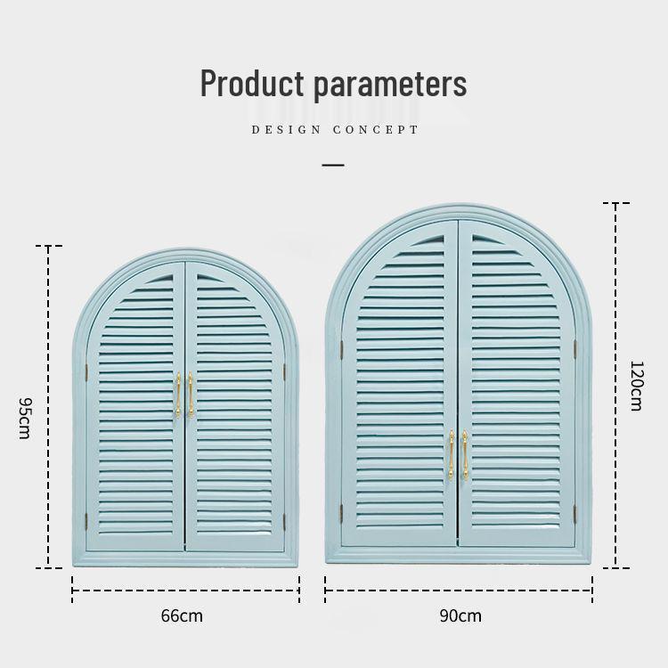 French-Style Solid Wood Shutter Mirror for Electrical Box Covering and Corridor Decor